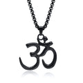 Lotus Om Stainless Steel Pendant Necklace