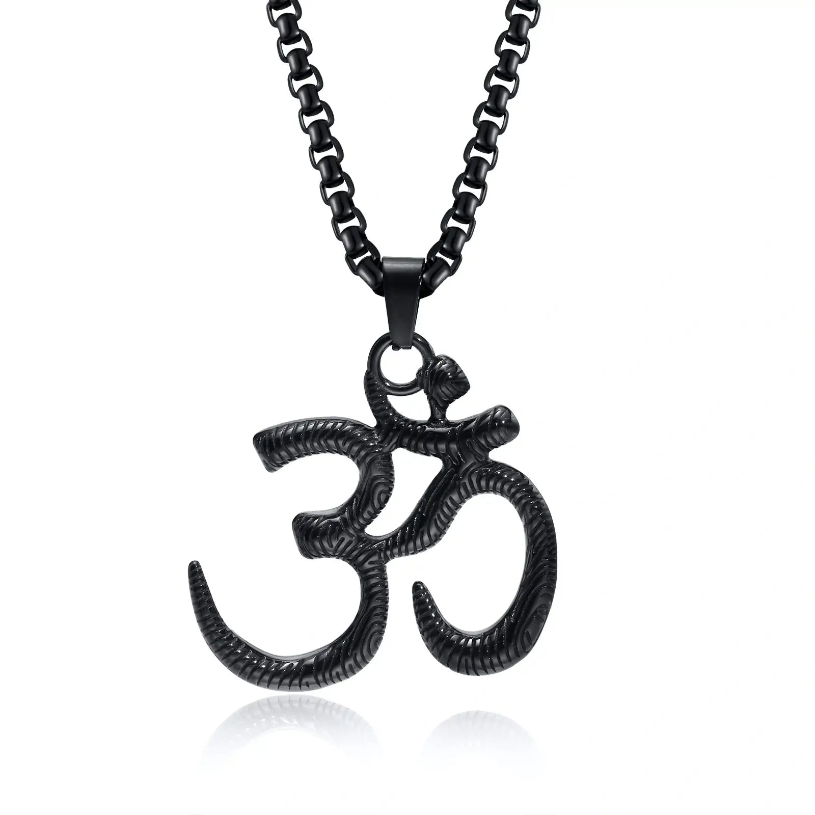 Lotus Om Stainless Steel Pendant Necklace