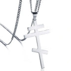 Russian Orthodox Cross Stainless steel Pendant Necklace