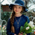 Virgin Mary Rosary Necklace with Crucifix Cross