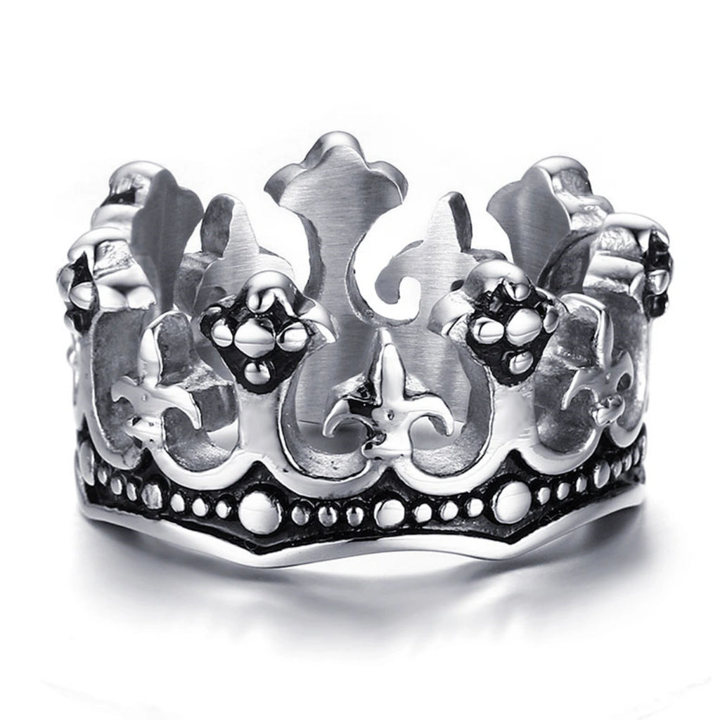 King Crown Stainless Steel Statement Ring