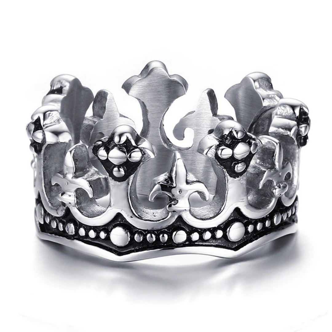 King Crown Stainless Steel Statement Ring