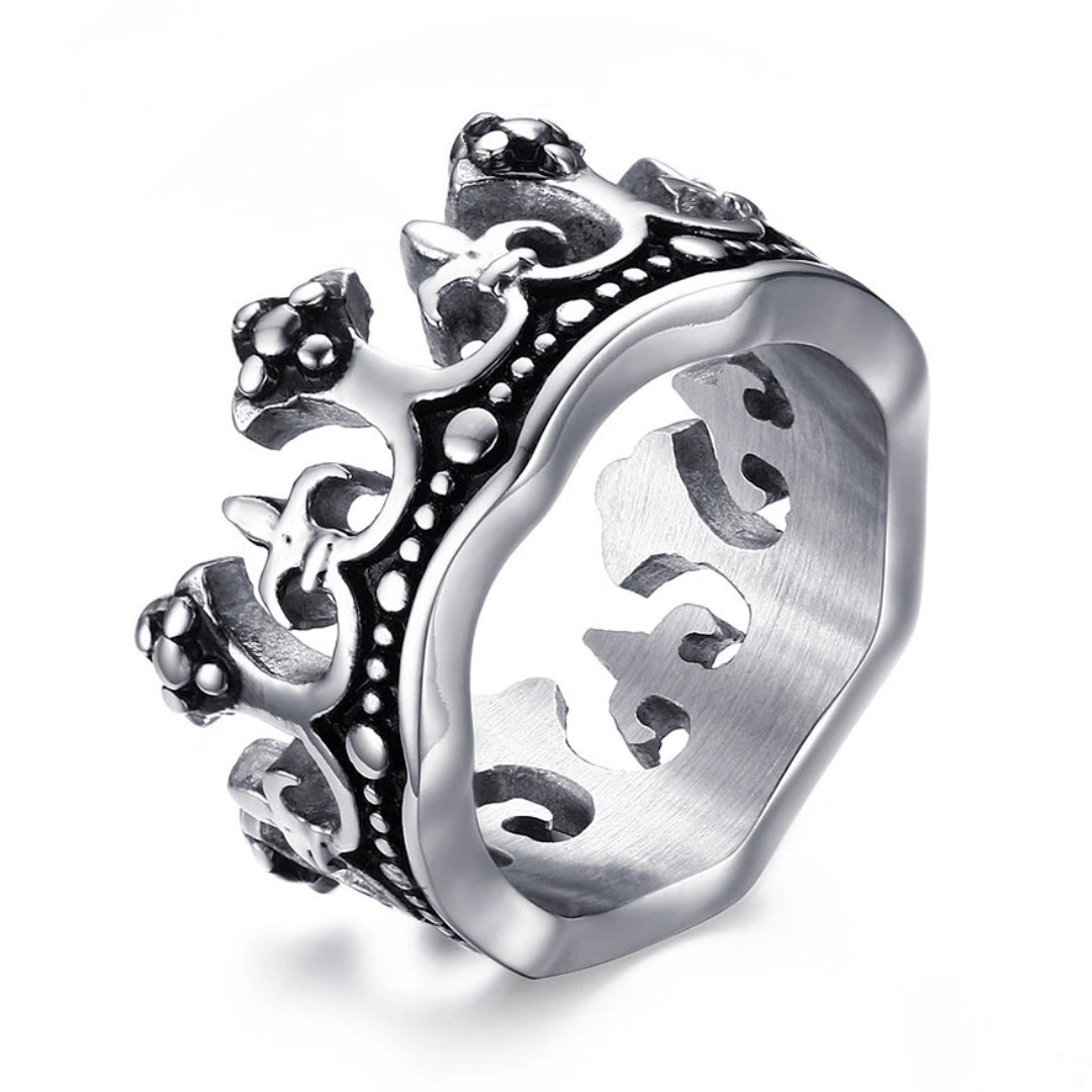 King Crown Stainless Steel Statement Ring