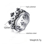 King Crown Stainless Steel Statement Ring