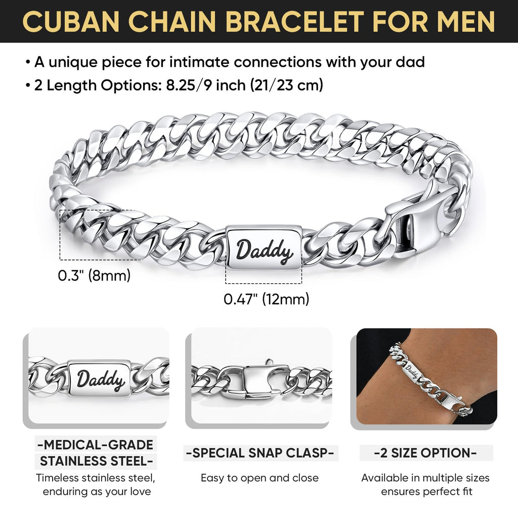 Stainless Steel Cuban Link Bracelet